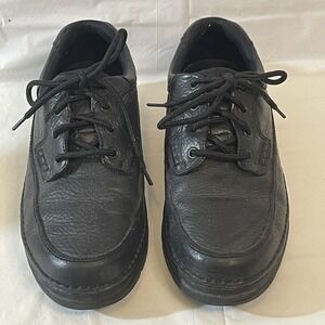 BASS Leon Black Leather Casual Dress Shoes Mens Size 10
